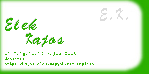 elek kajos business card